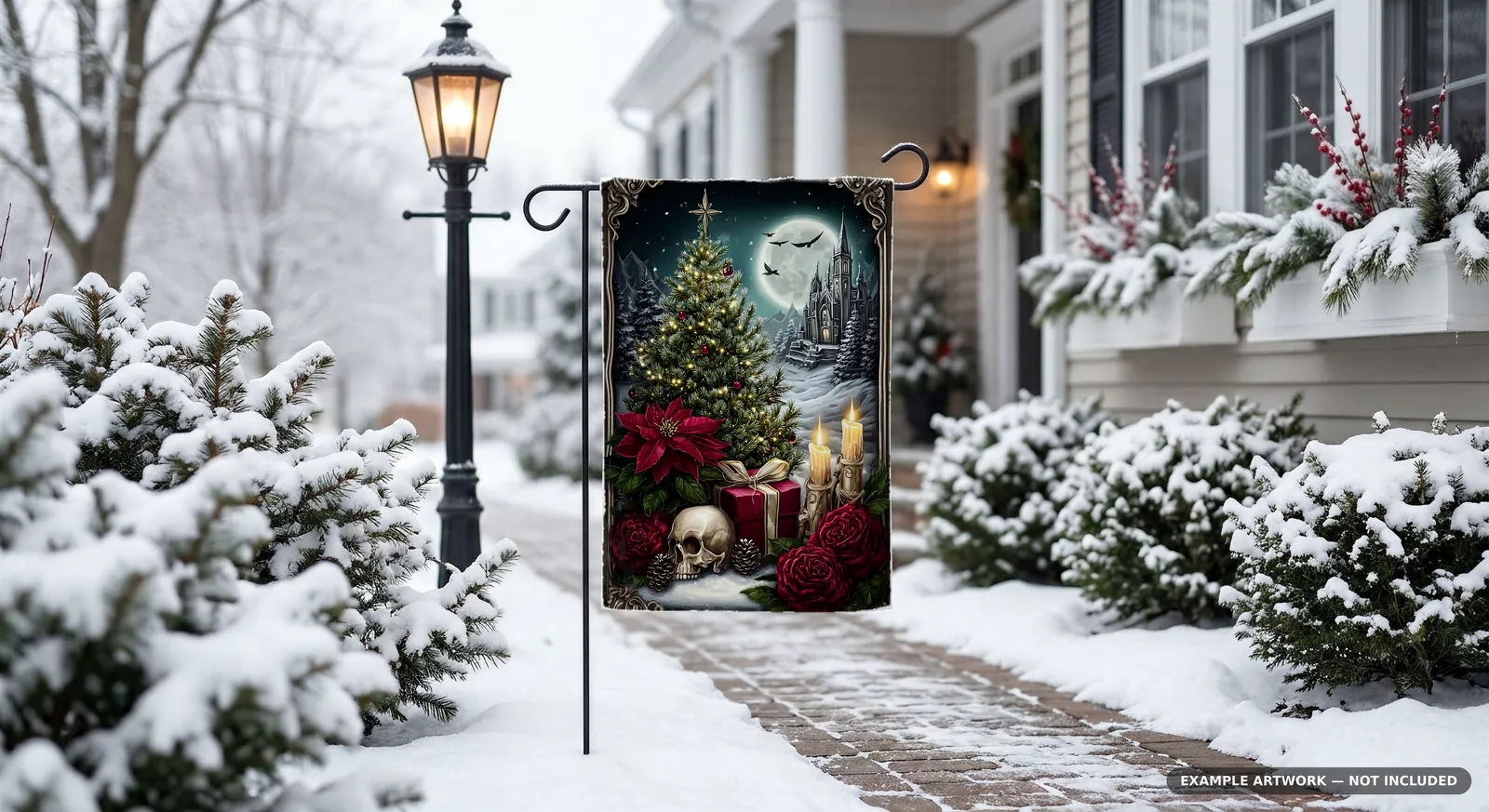 Garden Flag Mockup Bundle | 10 Seasonal PSD Smart Object Templates 12.5x18 | Christmas Fall Halloween Yard Flag Mockups Instant Download