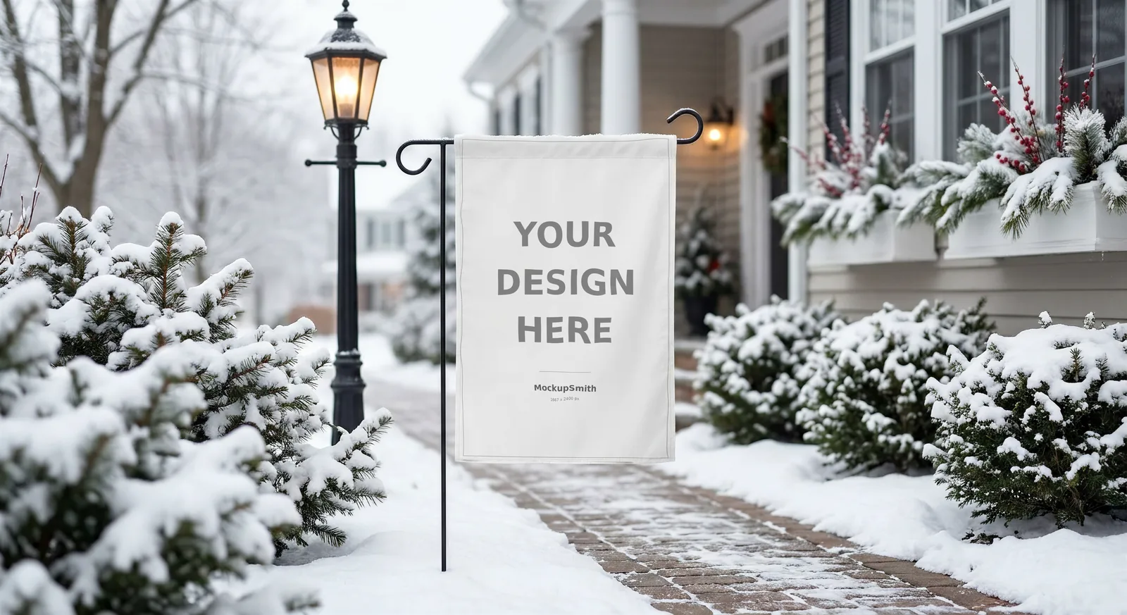 Garden Flag Mockup Bundle | 10 Seasonal PSD Smart Object Templates 12.5x18 | Christmas Fall Halloween Yard Flag Mockups Instant Download