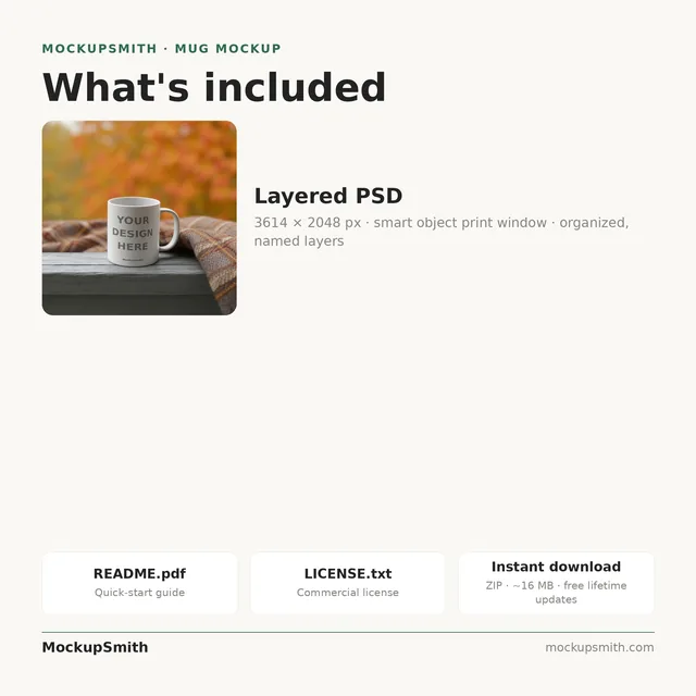 Mug Mockup Fall porch seat | PSD Smart Object Template 11oz | Coffee Mug Mock Up Instant Download thumbnail 4