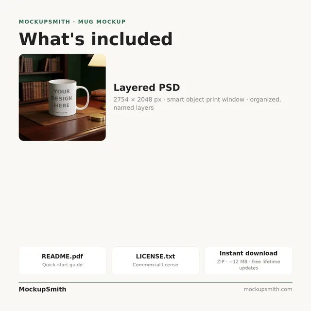 Dark Academia Mug Mockup | Green Library Study PSD Smart Object Template 11oz | Moody Coffee Mug Mock Up Instant Download thumbnail 4