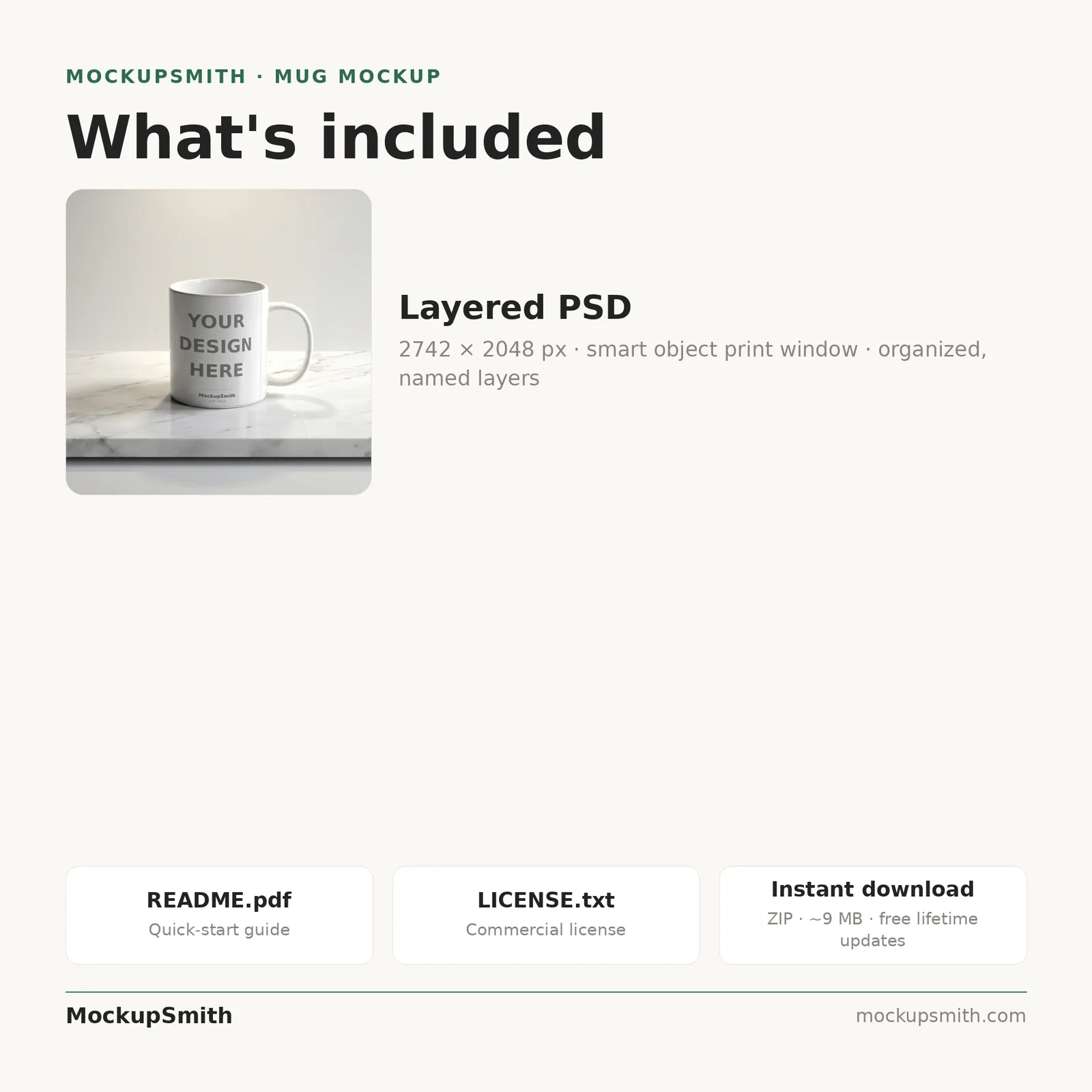 Minimal Mug Mockup | Marble Studio Spotlight PSD Smart Object Template 11oz | Clean Coffee Mug Mock Up Instant Download