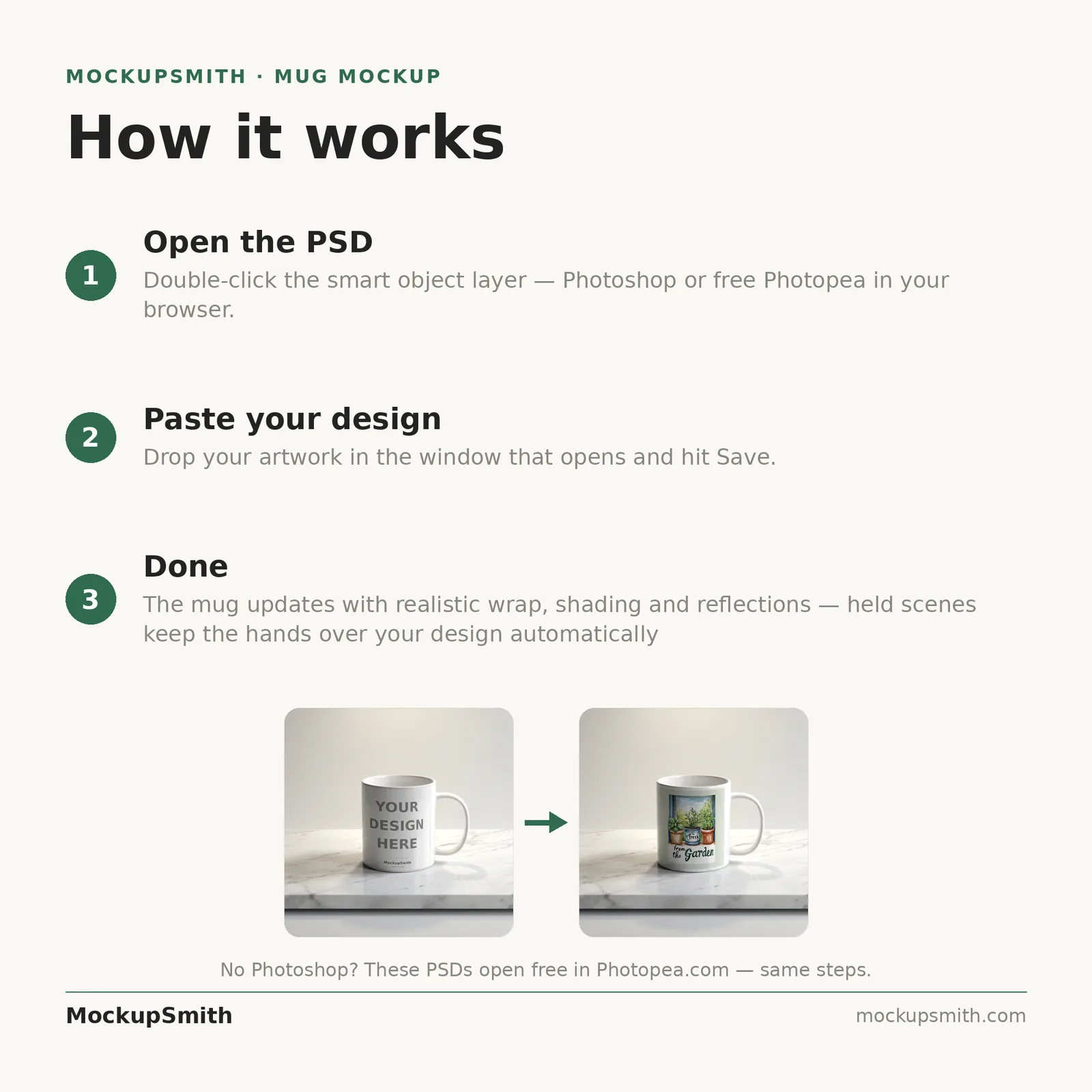 Minimal Mug Mockup | Marble Studio Spotlight PSD Smart Object Template 11oz | Clean Coffee Mug Mock Up Instant Download
