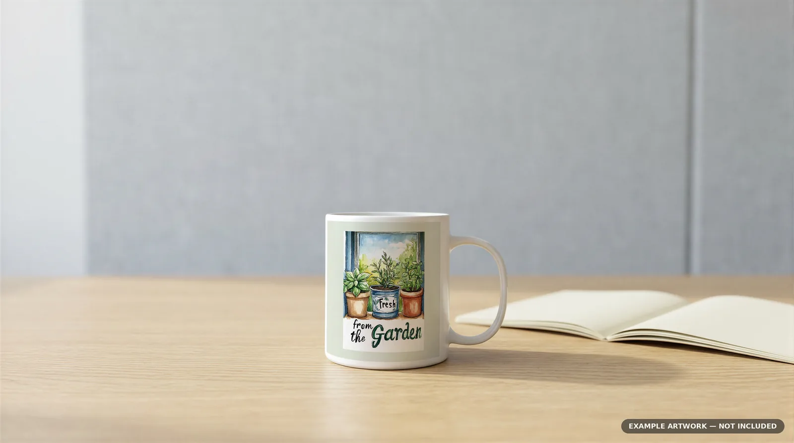 Mug Mockup Modern office desk | PSD Smart Object Template 11oz | Coffee Mug Mock Up Instant Download