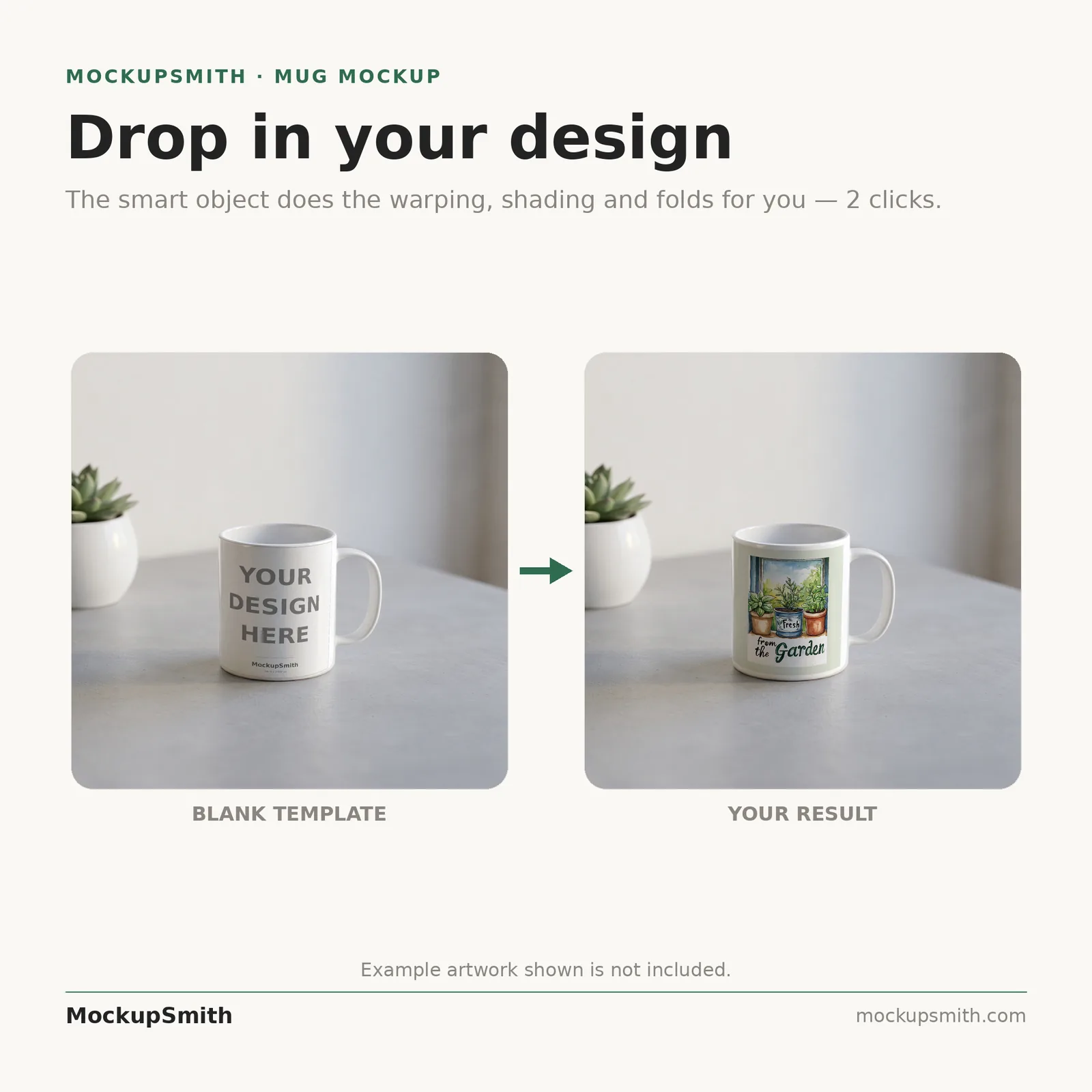 Mug Mockup Nordic concrete desk | PSD Smart Object Template 11oz | Coffee Mug Mock Up Instant Download