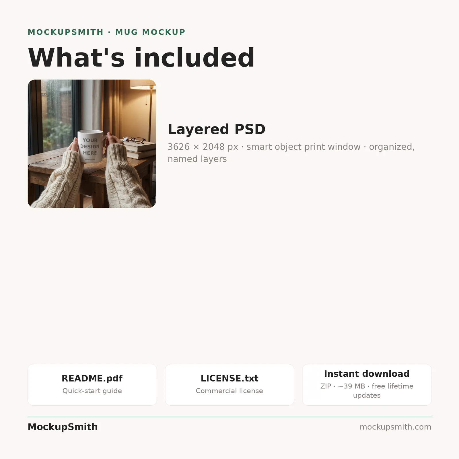 Hand Holding Mug Mockup | Cozy Reading Nook PSD Smart Object Template 11oz | Lifestyle Coffee Mug Mock Up Instant Download
