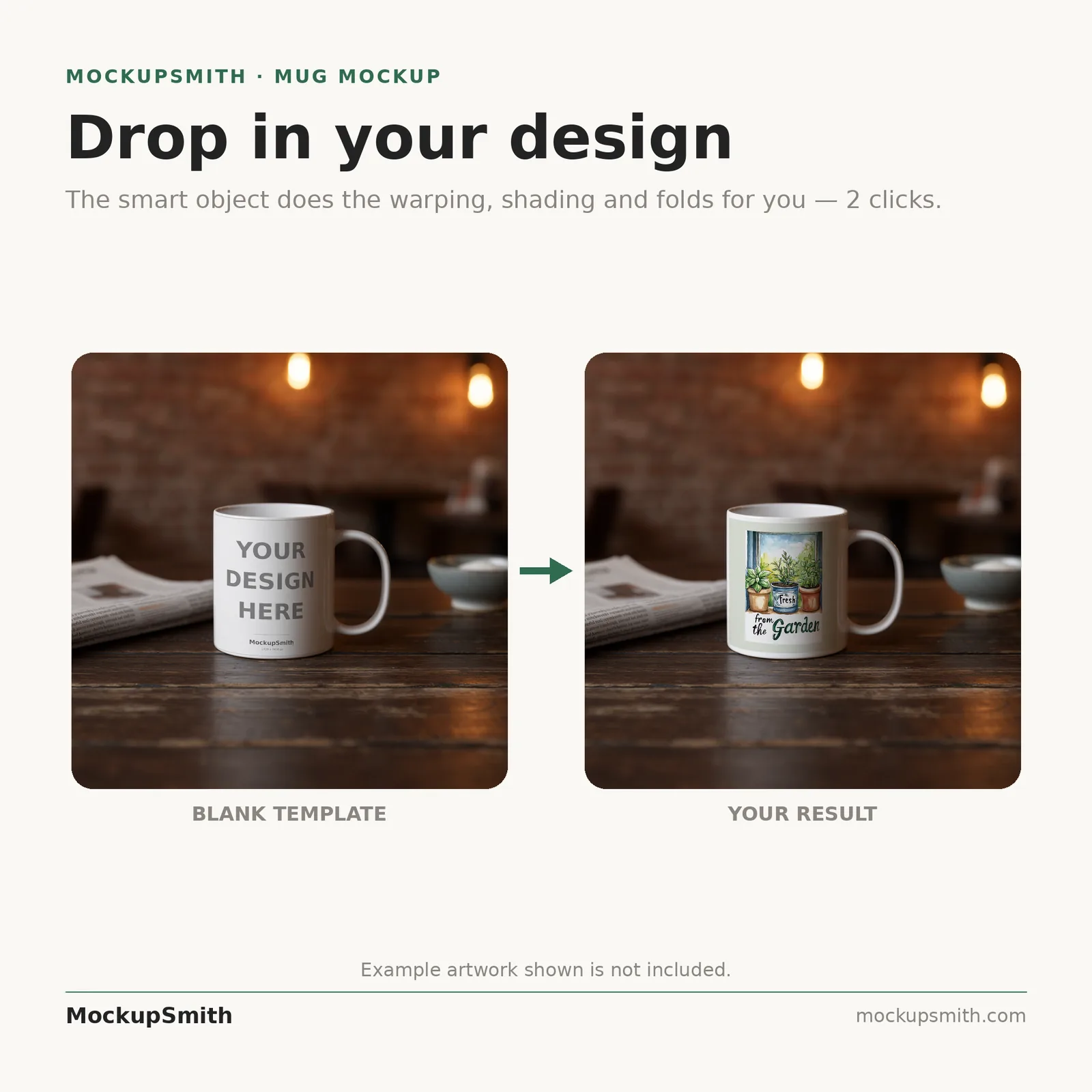 Mug Mockup Rustic cafe corner | PSD Smart Object Template 11oz | Coffee Mug Mock Up Instant Download
