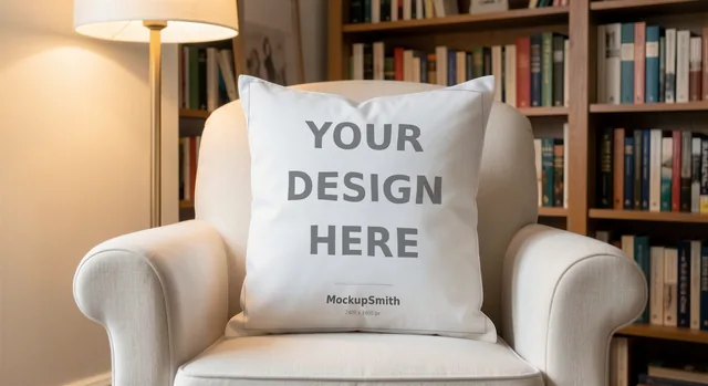 Throw Pillow Mockup Bundle | 20 Lifestyle PSD Smart Object Templates + Canva PNG | Square Pillow Mock Up for POD Sellers Instant Download thumbnail 12