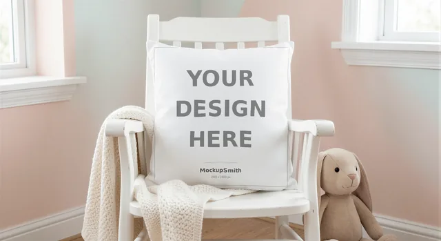 Throw Pillow Mockup Bundle | 20 Lifestyle PSD Smart Object Templates + Canva PNG | Square Pillow Mock Up for POD Sellers Instant Download thumbnail 14
