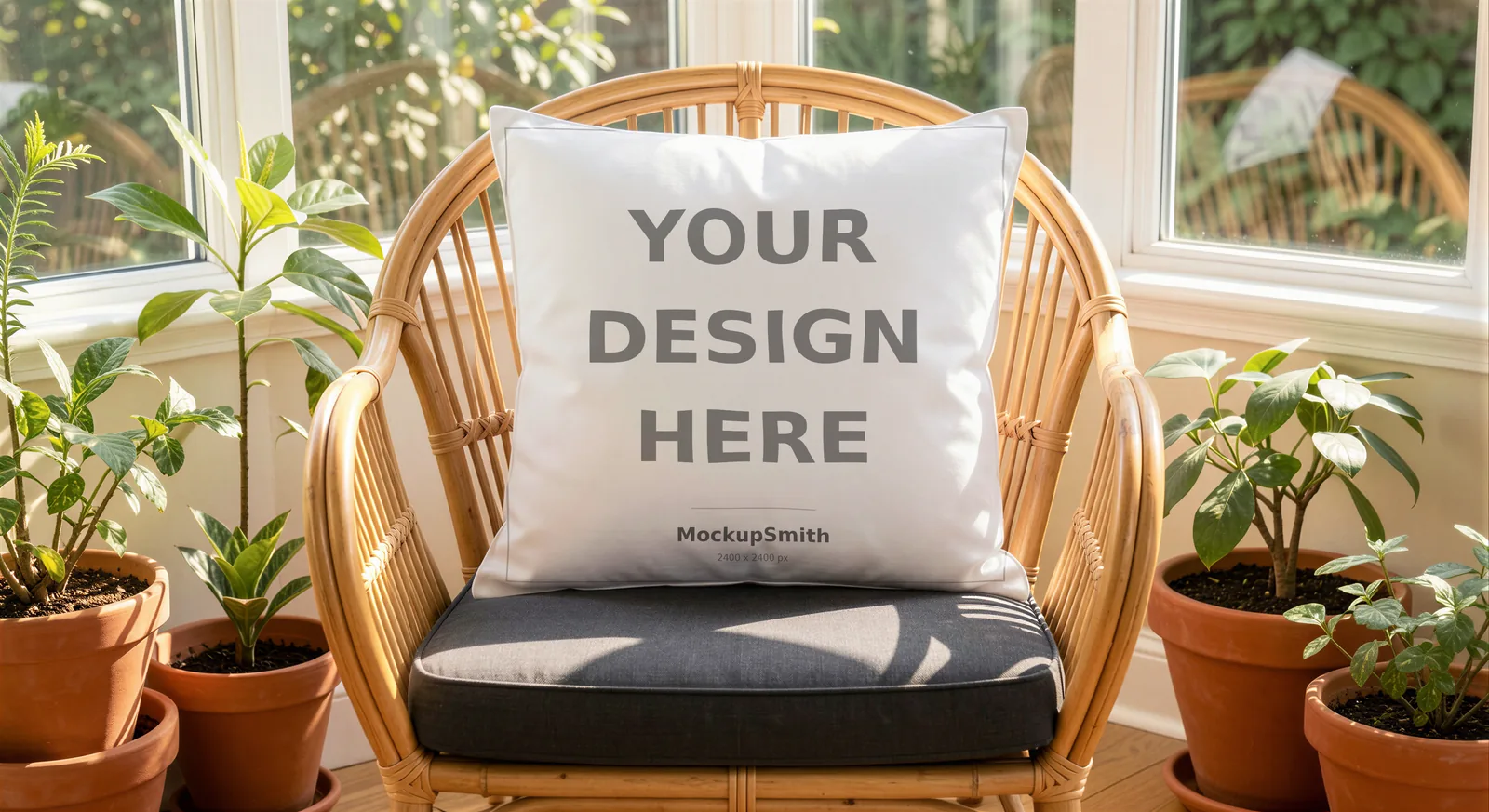 Throw Pillow Mockup Bundle | 20 Lifestyle PSD Smart Object Templates + Canva PNG | Square Pillow Mock Up for POD Sellers Instant Download