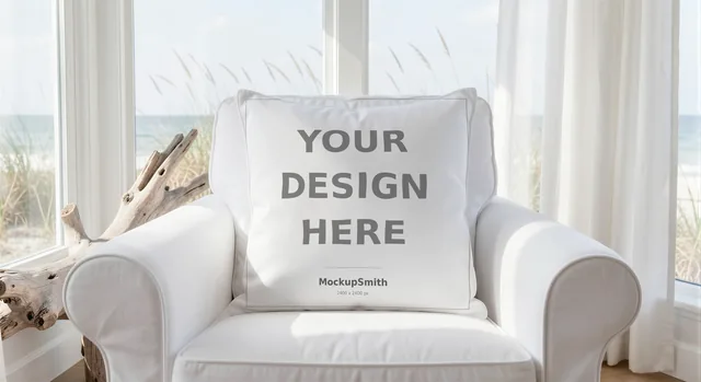 Throw Pillow Mockup Bundle | 20 Lifestyle PSD Smart Object Templates + Canva PNG | Square Pillow Mock Up for POD Sellers Instant Download thumbnail 24