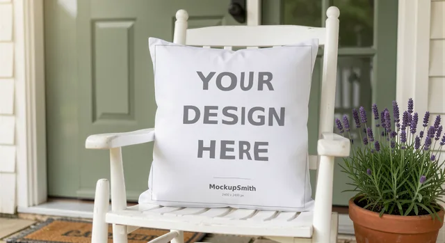 Throw Pillow Mockup Bundle | 20 Lifestyle PSD Smart Object Templates + Canva PNG | Square Pillow Mock Up for POD Sellers Instant Download thumbnail 30