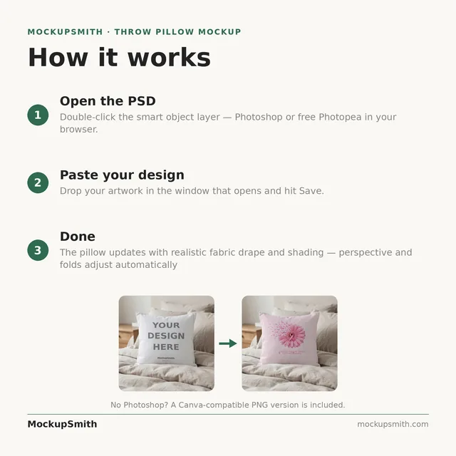 Christmas Pillow Mockup | Cozy Fireside Armchair PSD Smart Object Template + Canva PNG | Holiday Throw Pillow Mock Up Instant Download thumbnail 6