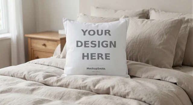 Mockup Sampler | 3 PSD Smart Object Templates + Canva PNG | Throw Pillow, Tote Bag + Garden Flag Mock Up Try Pack | Instant Download thumbnail 5