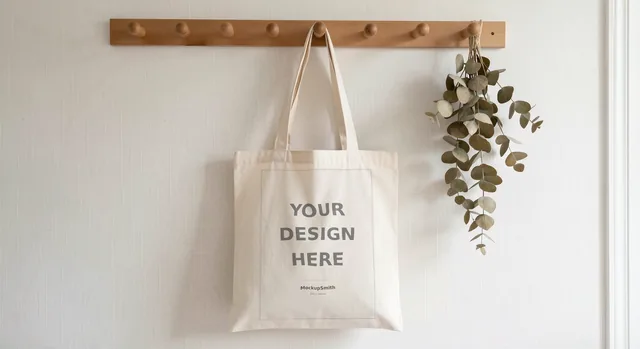 Tote Bag Mockup Bundle | 20 Lifestyle PSD Smart Object Templates + Canva PNG | Canvas Tote Mock Up for POD Sellers Instant Download thumbnail 8