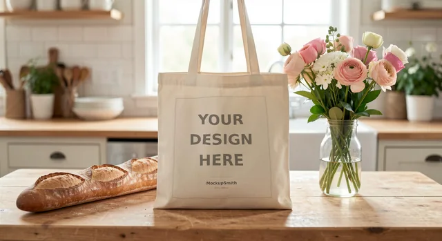 Tote Bag Mockup Bundle | 20 Lifestyle PSD Smart Object Templates + Canva PNG | Canvas Tote Mock Up for POD Sellers Instant Download thumbnail 14