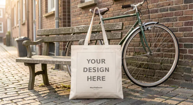 Tote Bag Mockup Bundle | 20 Lifestyle PSD Smart Object Templates + Canva PNG | Canvas Tote Mock Up for POD Sellers Instant Download thumbnail 18