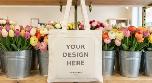 Tote Bag Mockup Bundle | 20 Lifestyle PSD Smart Object Templates + Canva PNG | Canvas Tote Mock Up for POD Sellers Instant Download thumbnail 22