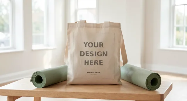Tote Bag Mockup Bundle | 20 Lifestyle PSD Smart Object Templates + Canva PNG | Canvas Tote Mock Up for POD Sellers Instant Download thumbnail 30